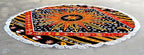 Round Beach Tapestry Turquoise Mandala Throw/Boho Hippie Beach Blanket Roundie/Indian Cotton Bohemian Large Round Table Cloth-Home Decor/Yoga Mat Meditation Picnic Rug (70", Yellow)