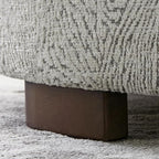 30 Inch Round Storage Ottoman, Ottoman Coffee Table with Lift Off Lid, Boucle Modern Ottomans with Storage for Living Room, Bedroom, Apartments (White and Gray Striped)