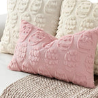 decorUhome Easter Pink Egg Pillow Covers 12x20 Inch Set of 2, Soft Plush Faux Wool Jacquard Cushion Covers, Farmhouse Neutral Fuzzy Spring Easter Holiday Decor for Couch Sofa Bed