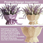 Scalloped Wicker Wall Basket,Scallop Hanging Rattan Basket for Organizing, Woven Plant Wall Decor Art, Wall Mounted Basket, Hanging Storage Basket for Front Door and Home (Natural)
