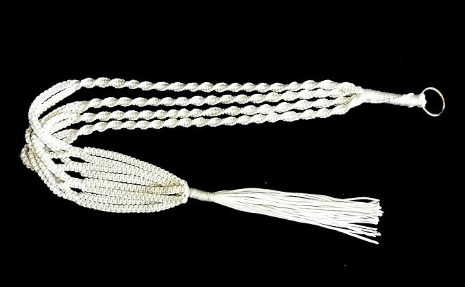 4 Legs Polypropylene Fiber Rope Macrame Plant Hanger Hanging Planter Holders Black& White Color, 48-inches for 10-12" Pot (White)