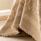 ROOMLIFE Couch Cover Boho Sofa Covers for 3 Cushion Couch Washable, Furniture Protector Sofa Couch Cover for Dogs, Soft Breathable Sofa Slipcover, Couch Throw Blankets with Tassels 71''X134''