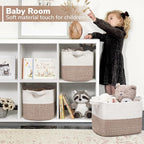 Goodpick Cube Storage Bins - Shelf Baskets for Toys Storage, Closet Storage Bins for Towel Book Clothes, Woven Basket for Shelves Baby Laundry Basket, 13''x10''x9''