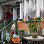 Set of 5 Halloween Creepy Gauze Cloth Decoration, Green Scary Halloween Gauze Tapestry Indoor Outdoor Decor, Spooky Decorations for Home Wall Yard Haunted House Party Supplies, 72 x 30 inch