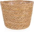 Elegant Rattan Plant Basket Wicker Hanging Basket Straw Woven Planter Home Decorative Flower Pot