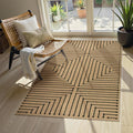 Lahome Neutral Geometric Easy Jute Entryway Rug, 3x5 Washable Outdoor Patio Porch Rug, Farmhouse Rhombus Non Slip Non Shedding Nature Indoor Outdoor Carpet for Kitchen Balcony Foyer