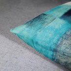 Emvency Set of 2 Turquoise White and Gray Throw Pillow Covers Modern Abstract Teal Painting Decorative Pillow Cases Home Decor Standard Square 26x26 Inches Pillowcases