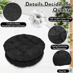 Jerify Floor Pillow Cushions Large Round Square Large Meditation Floor Pillow for Classroom Adult Meditation Picnic Party Seating Learning Daycare School(Round,Black,12 Pcs)