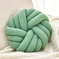 Uvvyui Knot Pillows, 14 Inch Decorative Throw Pillows Round Pillows Cushion, Soft Handmade Knotted Ball Pillow Plush Cushion Home Decor for Bed Couch Living Room (Sage Green, 14 Inch)