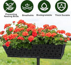 2PCS 30Inch Rectangle Window Box Liner Felt Planter Basket Liner Insert Black Plant Container Liners Non Woven Fabric Liner for Garden Fence Wall Railing Hanging Flower Pot - Avoid Bird Nesting