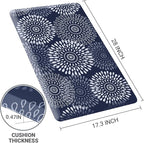 LuxStep Kitchen Mat Waterproof Kitchen Rugs for Floor Cushioned Anti-Fatigue Mat Non-Slip Standing Desk Mat Comfort Floor Mats for House Sink Office 17.3" x 28" Blue
