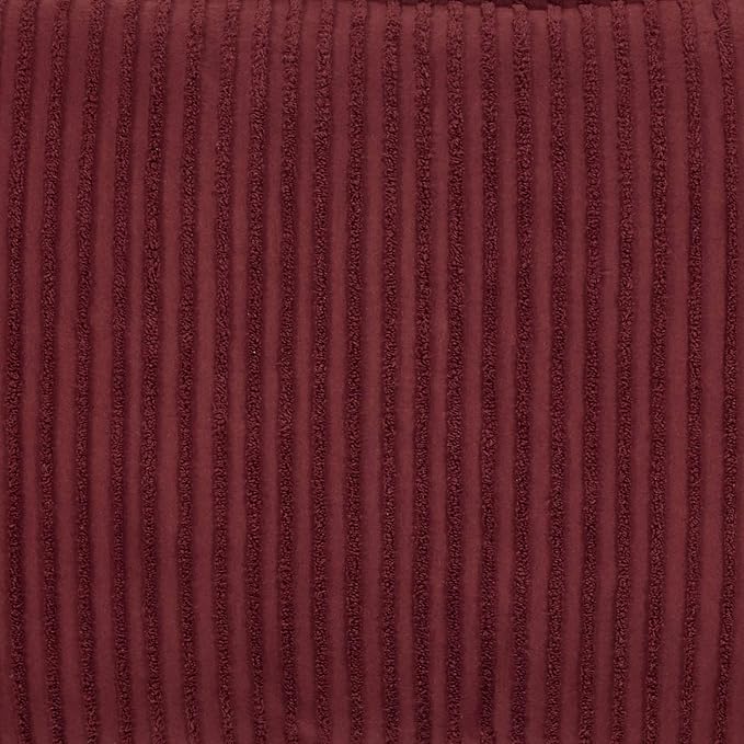 Better Trends Chenille Bedspreads Full/Double Size, Burgundy 100% Cotton Chenille Stripe Design Tufted Bedding Coverlet Soft Lightweight, 81"x110" 1 Pieces Jullian Collection