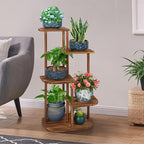 5 Tier Wood Plant Stand for Multiple Plants Indoor Plant Shelf Multi-Tier Flower Pot Holder Corner Display Rack