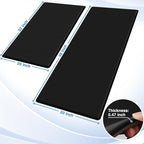 StepRite Kitchen Mats, 2PCS Kitchen Rugs, Cushioned Anti Fatigue Kitchen Mats for Floor, Non-Slip Standing Desk Mat, Waterproof Kitchen Rug Set for Kitchen, 20" x 32"+20" x 48"-0.47 inch Thick, Black