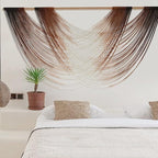 Jakalin Macrame Wall Hanging Dip Dyed Large Fiber Wall Art Macrame Wall Decor Boho Bedroom Living Room Wall Decor,59" W x 35" L