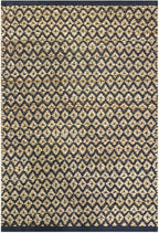 Jute Cotton Diamond Area Rug 2x3 Feet - Grey Natural, Reversible Soft Durable Floor Carpet Ideal for Entryway, Living Room, Kitchen | Farmouse Decorative Samll Neutral Rugs for Laundry Room