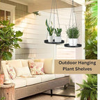 Shinehola 2 Pack Hanging Planters for Indoor Outdoor Plants 9", Plant Hanger Indoor | Metal Hanging Plant Holder, Hanging Planter Shelf, No Plant/Pot Included
