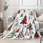 Christmas Throw Blanket Xmas Tree Decor Cozy Fuzzy Warm Winter Super Soft Blankets for Couch Sofa 60 x 80 inch