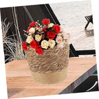 Mipcase Versatile Woven Storage Basket Plant Basket Seagrass Planter Boho Decor