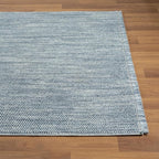 LUXE WEAVERS Solid Machine Woven Blue 6x9 Area Rug, Indoor Stain-Resistant Carpet