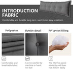 Johnear Headboard Pillow Large Reading Pillows for Sitting in Bed Adult Daybed Cushion Backrest Bolster Pillow Support Positioning Sofa Rest （Gray, 54 x 3 x 20 inches）