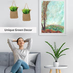 2 Packs Macrame Wall Planters with Artificial Eucalyptus | Macrame Plant Hanger, Wall Plant Holders for Boho, Bathroom, Bedroom & Wall Hanging Decor (2 Packs, Brown)
