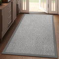 Washable Runner Rug 3x5 Jute Like Entryway Indoor Runner Mat Rugs Non Slip, Woven Soft Farmhouse Area Boho Floor Carpet for Hallway Kitchen Laundry Hall Backdoor Bedroom Living Room, Grey