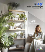 Barrina T1S Standing Grow Light for Indoor Plants with Timer, 65W 5000K High PPFD Tera Series Vertical Full Spectrum Grow Lights Adjustable Height 5FT-5.6FT, Foot Switch, Non-Glare Design, Silver