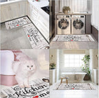 Arttown Farmhouse Anti-Fatigue Kitchen Rug Set of 2 Heart Home Brown Grey Vintage Cushioned Floor Standing Mat Waterproof Non-Slip Kitchen Mat and PVC Ergonomic Comfort Foam Rug
