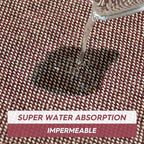 Artoid Mode Washable Non Slip Red Kitchen Rugs and Mats Set of 2, Rubber Backing Absorbent Kitchen Mats for Floor Front of Sink - 17x29 and 17x47 Inch