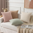Kevin Textile 16x24 Inch Pillow Cover 1 Pack Boho Decorative Soft Striped Corduroy Lumbar Farmhouse Solid Color Accent Rectangle Cushion Case for Living Room Couch Sofa Bed, Cream White