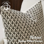 Floral Pillow Covers 20x20 Pillow Cover Block Print Couch Pillows for Living Room Decorative Neutral Accent Throw Pillow Covers, 1PC, Charcoal Black