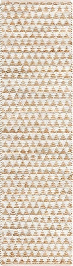 Unique Loom Chindi Jute Collection Area Rug (2' 7" x 10' Runner, White/ Natural)