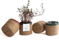 Jute Planter Basket-Woven Jute Rope Covers for Decorating Indoor/Outdoor Succulents, Small Plant Pots-Set of 4-Multi-Purpose Storage Bins 4.5 in - Modern Style Décor - Red, Green & Natural
