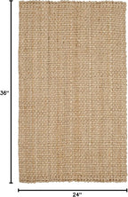 SAFAVIEH Area Rug 2x3 - Natural Fiber Collection - Natural Brown, Handmade Jute, Basketweave Design (NF401A)