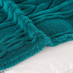 YUSOKI Queen Size Blanket Single Layer,Weight(4.4lb),370GMS-3D Stylish Design for Gift Home Decor (Teal,90"x90")