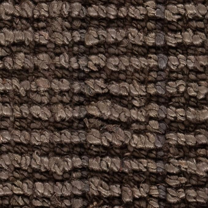 SAFAVIEH Area Rug 6' Square - Natural Fiber Collection - Brown, Handmade Jute, Farmhouse Style, Chunky Textured Thick Pile (NF447D)