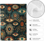 Mystic Evil Eye Throw Blanket - 40x50in,Ultra Soft, Cozy Lightweight Flannel,Cool Spiritual Boho Blankets - Gifts for Women & Mystical Lovers,for Couch Home Living Room Decor