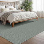 EARTHALL Washable Area Rugs 6x9 Ft Non Slip Living Room Rugs Cotton Rubber Backed Dining Room Rug Braided Bedroom Rugs Indoor Outdoor Floor Carpet for Living Room, Bedroom, Dining Room, Green/Grey