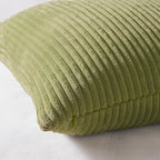 Topfinel Decorative Throw Pillow Covers 18x18 Inches Set of 4,Striped Corduroy Sage Green Yellow Color-Clash Design Cushion Cover,Pillow Case for Bedroom Couch Sofa Living Room,Summer Home Decor