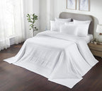 VHC Brands 100% Cotton Waffle Weave White Oversized King Size Blanket 120x120, Decorative Cotton Throw Blanket, Boho Farmhouse Bedroom Decor for Bed, Couch, or Sofa
