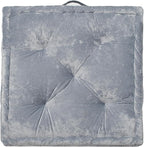 Safavieh Belia Glam 18-inch Light Grey Velvet Square Floor Pillow