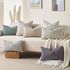 Decorative Couch Throw Pillow Covers 20x20 Set of 2 Cream Gray Striped Soft Wool Pillow Covers Neutral Textured Boho Cushion Covers for Modern Farmhouse Sofa Bedroom Living Room Decor SY012-B20
