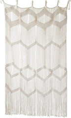Flber Macrame Curtain Window Macrame Room Divider Doorway Curtain Boho Macrame Wall Hanging Living Room Bedroom Decor 42" W x 75" H