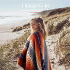 Authentic Large Handwoven Mexican Blanket - Soft Yoga- Durable Serape- Lightweight Falsa, Beach, Camping, Picnic, Outdoor Blanket 70"x50" - Orange Gold