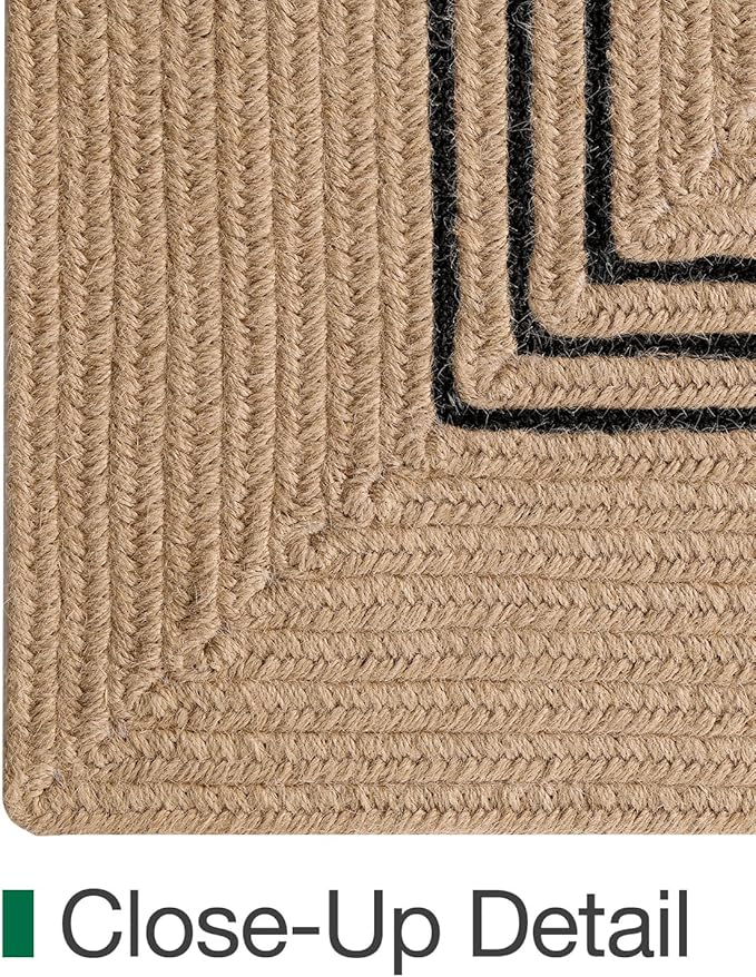 LUMI 2x7 Jute Runner Rug Non Slip for Hallway, Natural Rustic Carpet No Shedding, Farmhouse Braided Area Mat Indoor High Traffic for Living Room, Entryway, Kitchen, Laundry