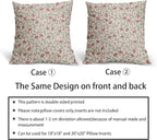 Green Pink Floral Pillow Covers 24x24 Set of 2 Vintage Rustic Old Style Cute Small Flower Print Decorative Outdoor Pillowcases Farmhouse Throw Cushion Case Decor for Couch Sofa Bed