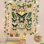 Adolphe Philippe Millot Print Poster Vintage Butterfly Tapestry 48”x36” Long Vertical Wall Hanging Reference Illustrative Wall Tapestries for Bedroom Aesthetic Tapestry Wall Hanging Bedroom Room Decor