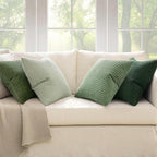 MIULEE Sage Green Pillow Covers 20x20 Inch Set of 4 Spring Boho Farmhouse Home Decor Mordern Nordic Throw Pillows Covers Summer Soft Corduroy for Couch Bed Sofa Living Room Forest Green