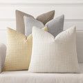 MIULEE Neutral Harmony Decorative Pillow Covers 20x20 Inch Set of 4 Rustic Farmhouse Boho Soft Throw Pillows Corduroy Couch Pillowcases Nordic Home Decor for Sofa Living Room Bed